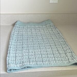 New York & Company Light Blue Textured Pencil Skirt